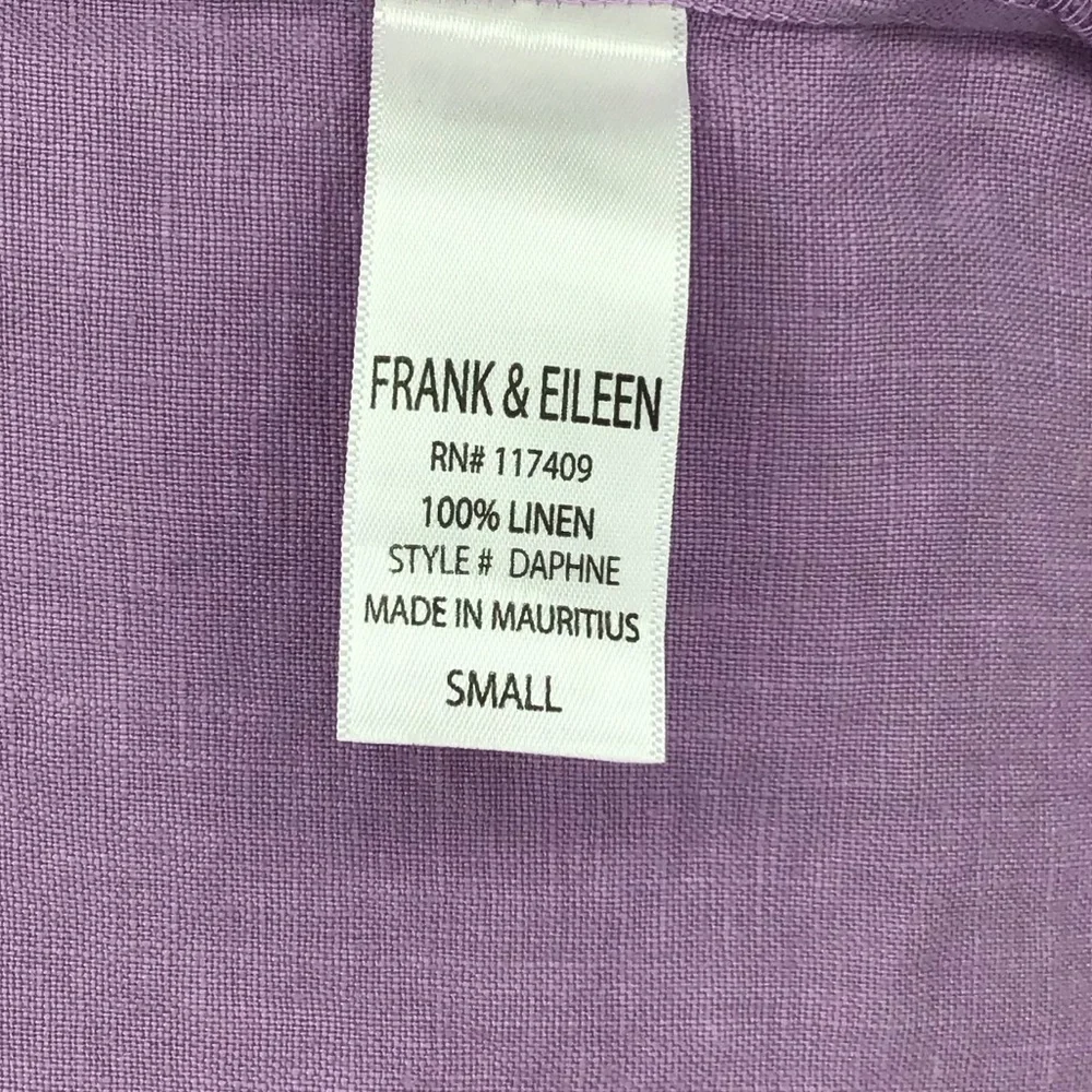 NWOT Frank & Eileen Purple Smocked Buttoned Sundress size S - Picture 3 of 5